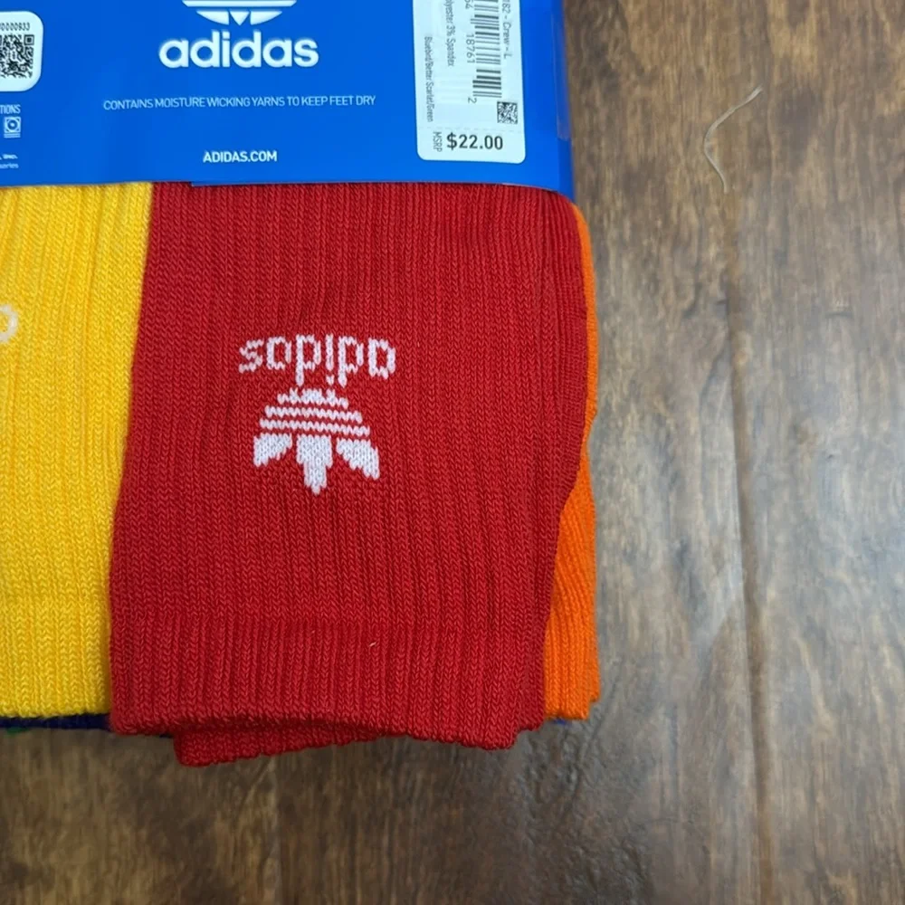 Adidas Originals Crew Multi Sport Socks 6 Pack Size L